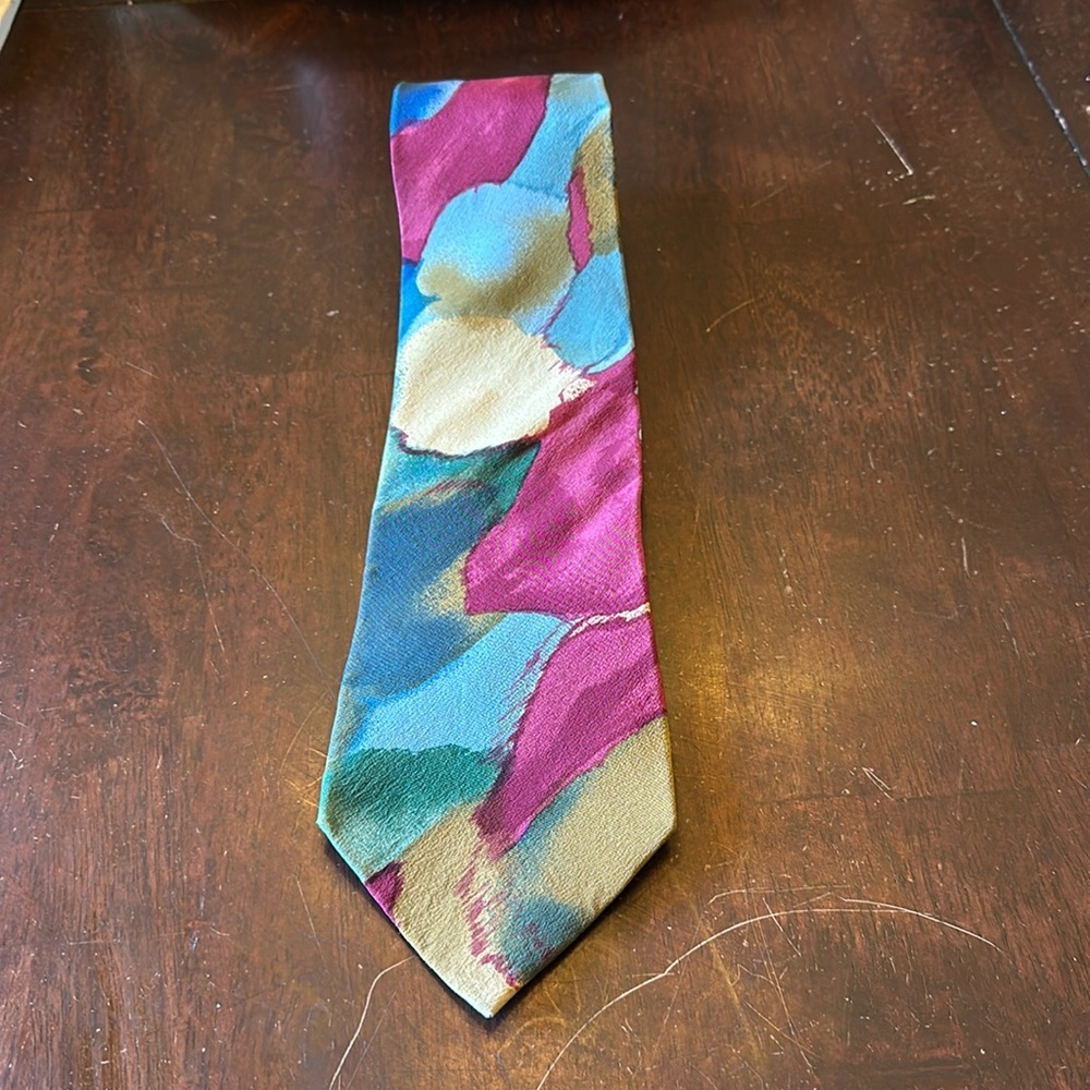 Vintage Pierre Cardin Silk Tie Abstract